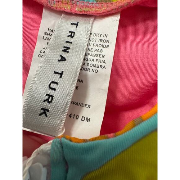 Trina Turk Large NWT Playa De Flor Half Zip Long Sleeve Rash Guard Paddle Suit - Picture 5 of 10